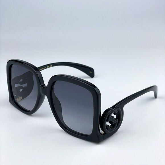 NEW Gucci GG1326S 001 Black Grey Gradient Oversized Square Women Sunglasses main image 4